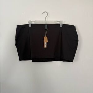 Skims Recycled Swim Micro Mini Skirt Womens 2X Onyx Black Pull On Swimwear